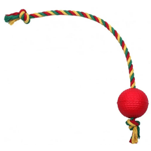 Сибирский Пес игрушка для собак "Супермяч на веревке" 6,5 см