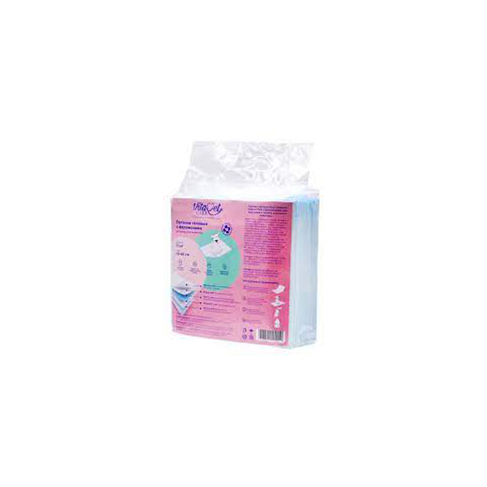 VitaVet пеленки гелевые, впитывающие, с феромонами для приучения к туалету, 60х60 см, 12 шт  <