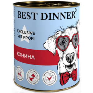 Best Dinner Vet Profi консервы для собак с чувствительным пищеварением, Gastro Intestinal, конина, 340 г