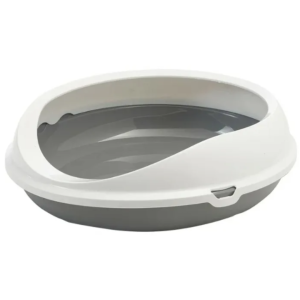 Savic туалет лоток овальный с бортом "Figaro", серый, 55х48х15,5 см