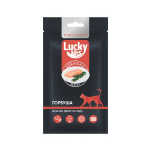 Lucky Bits лакомство для кошек Филе Горбуши на пару, 25 г