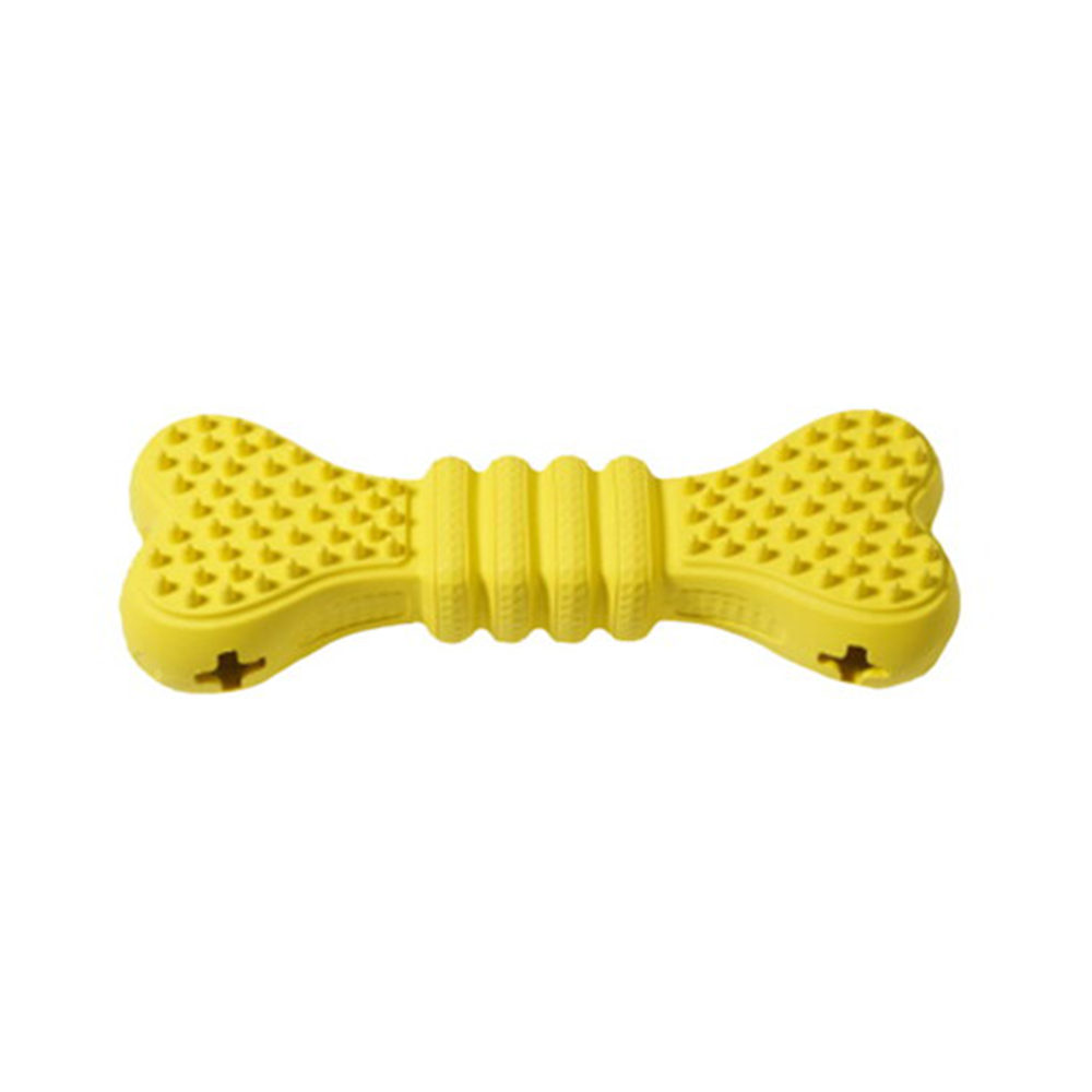 Homepet Игрушка для собак "Косточка" с отверстиями для лакомств, каучук, 15 см<