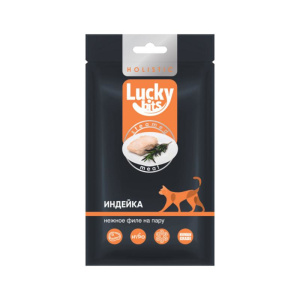 Lucky Bits лакомство для кошек Филе Индейки на пару, 25 г