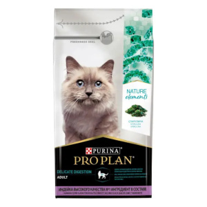 Pro Plan Nature Elements сухой корм для кошек с чувствительным пищеварением, индейка, 1,4 кг