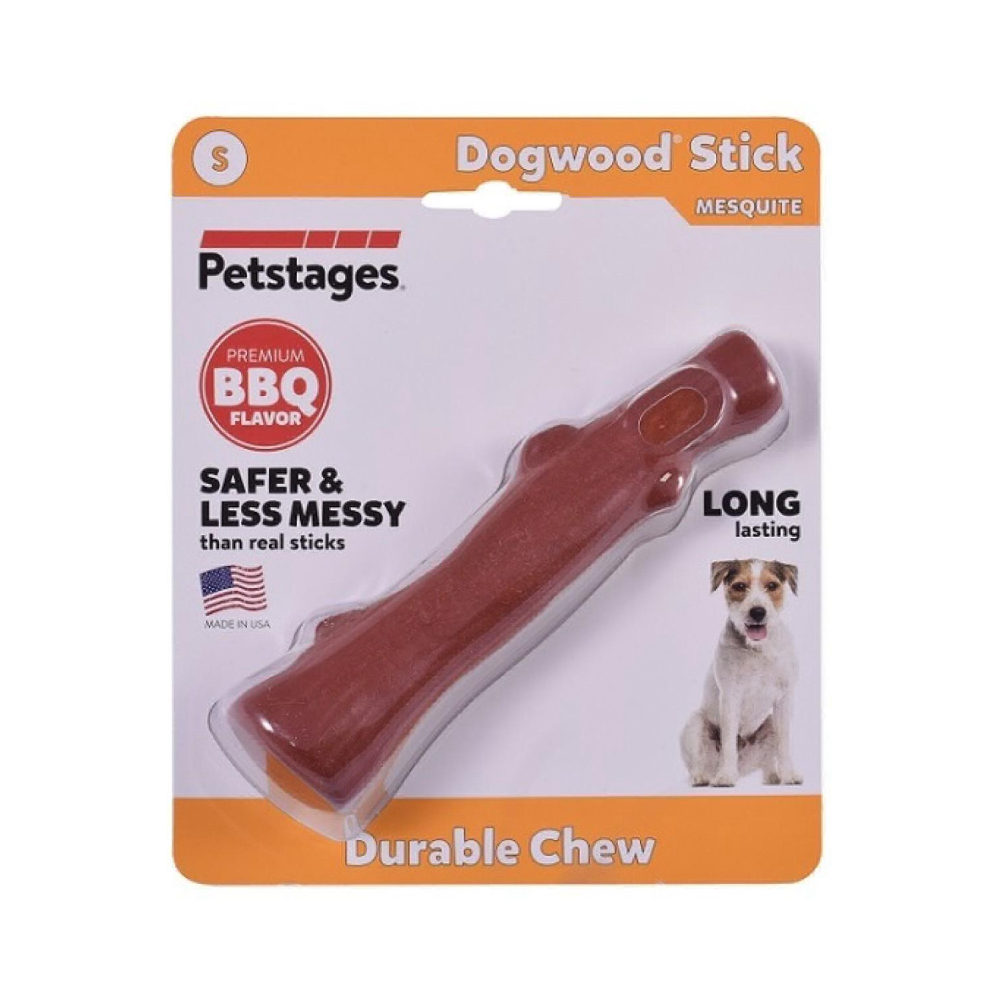 Petstages игрушка для собак Mesquite Dogwood палочка с ароматом барбекю, маленькая, 16 см<