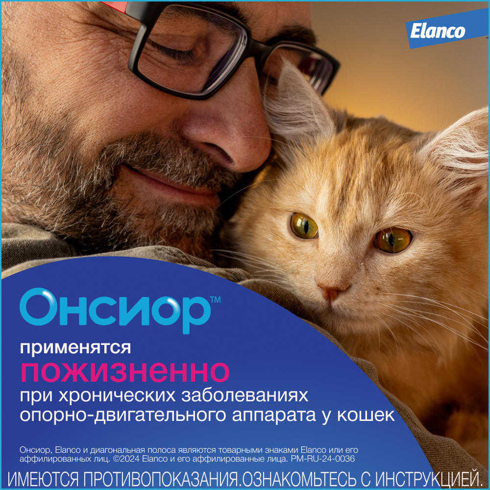 Онсиор противовоспалительный препарат для кошек, 6 мг, 1 таблетка