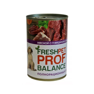 Freshpet Prof Balans консервы для щенков, говядина с сердцем и рисом, 410 г