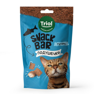 Triol Лакомство для кошек Snack Bar мини-подушечки, тунец, 30 г